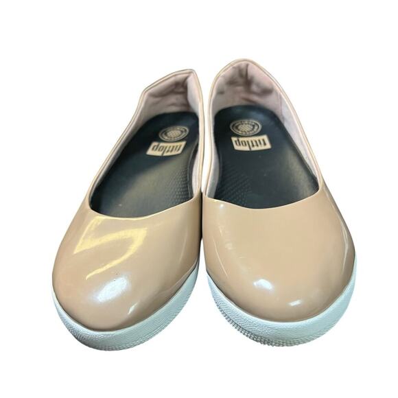 FitFlop Superballerina Ballet Flat Brown White Size 7 - Picture 2 of 10